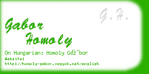 gabor homoly business card